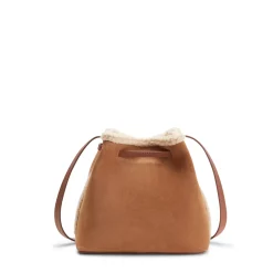 Fratelli Rossetti Barley-coloured suede bucket bag|^ Bags