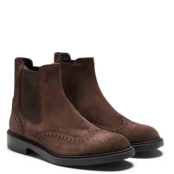 Fratelli Rossetti Beatle boot in cocoa brown suede|^ Ankle Boots