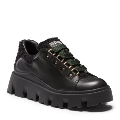 Fratelli Rossetti Black leather and fabric lace-up shoe|^ Sneakers