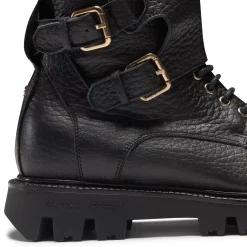 Fratelli Rossetti Black leather biker boot|^ Ankle Boots