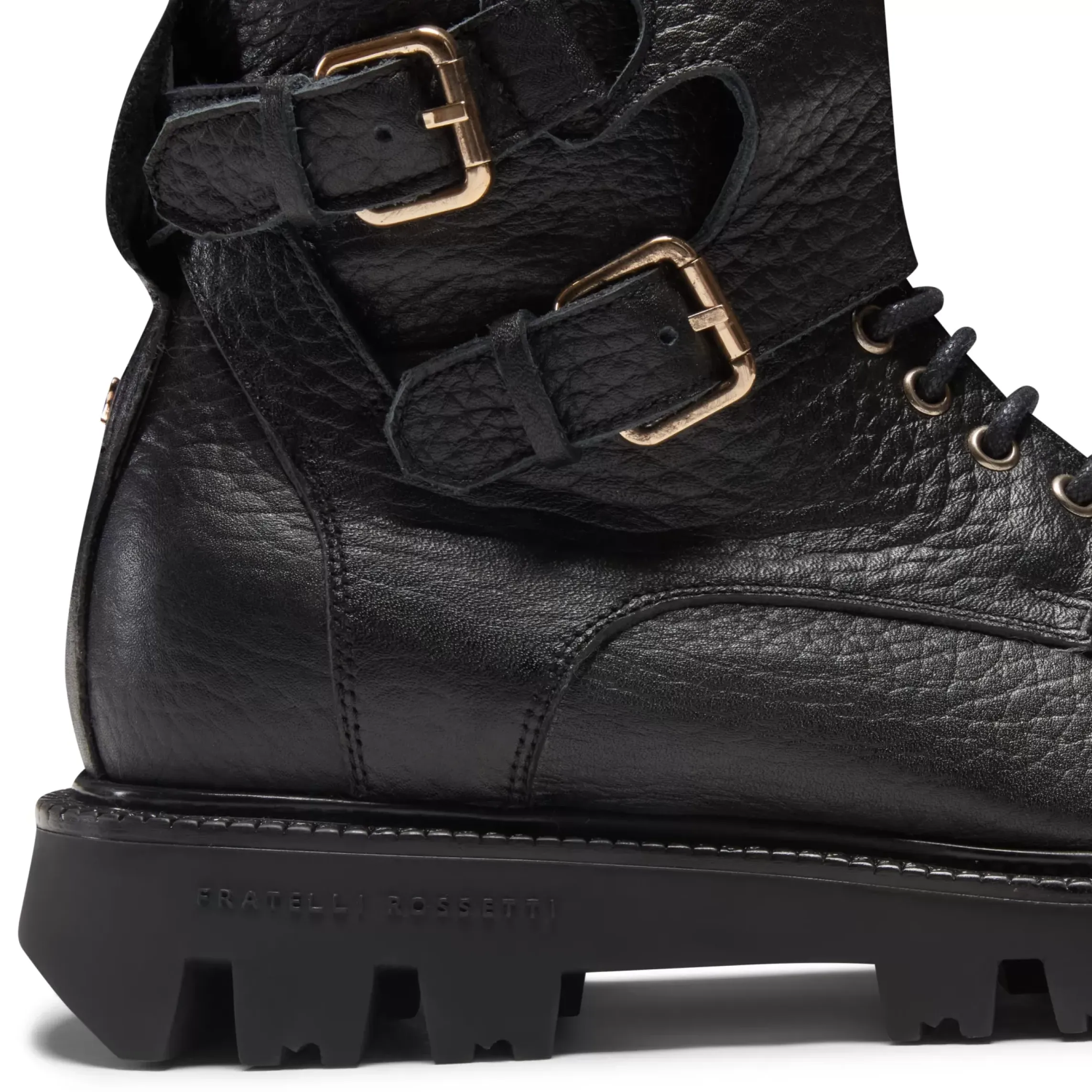 Fratelli Rossetti Black leather biker boot|^ Ankle Boots
