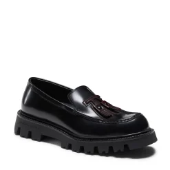 Fratelli Rossetti Black leather Fiocchetto Patch Registered Design loafer|^ Loafers