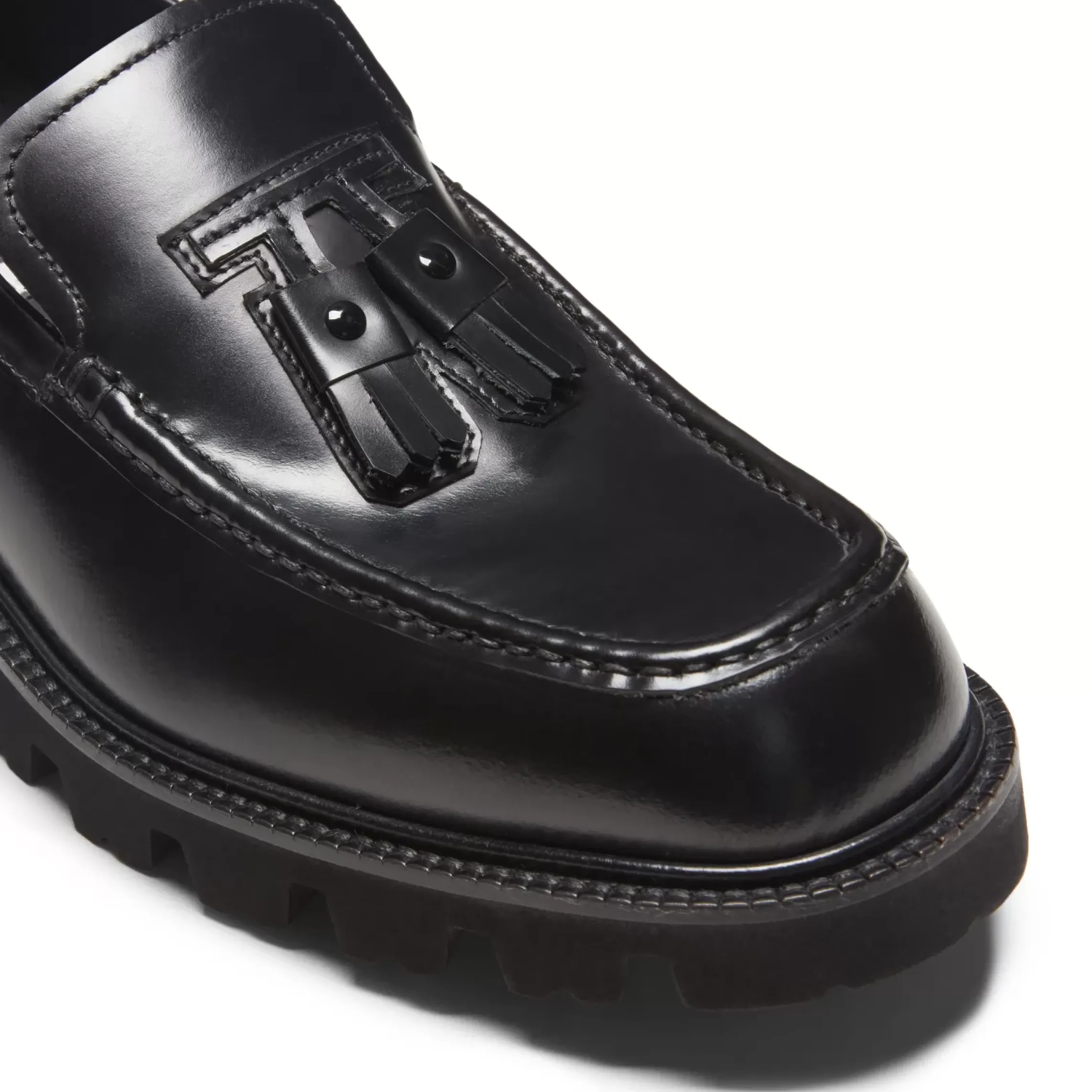 Fratelli Rossetti Black leather Fiocchetto Patch Registered Design loafer|^ Loafers