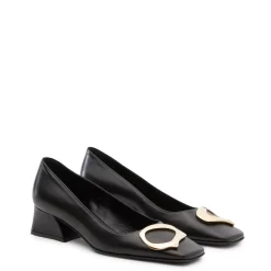 Fratelli Rossetti Black leather Magenta pump|^ Décolleté