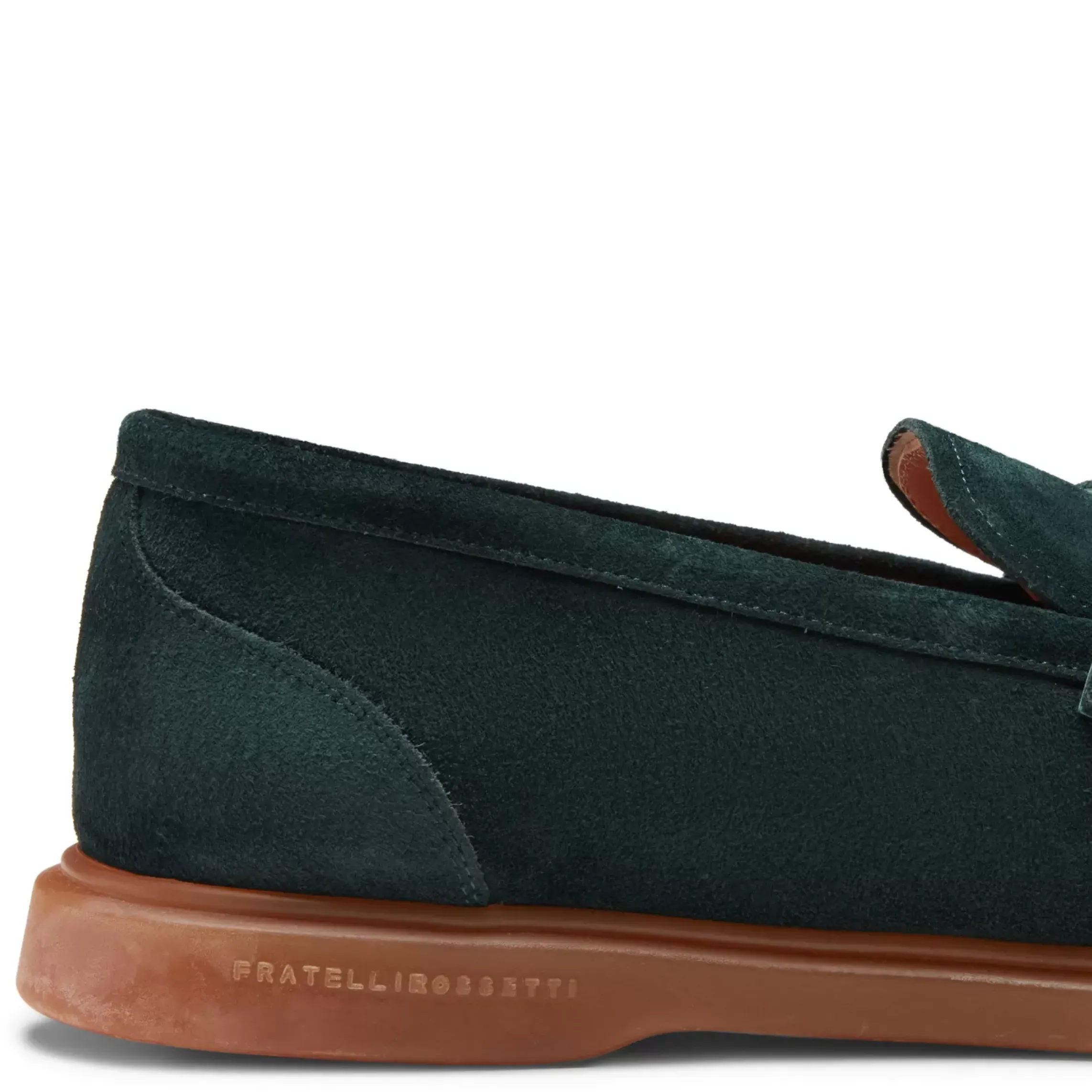 Fratelli Rossetti Bottle green suede loafer|^ Slip On