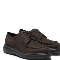 Fratelli Rossetti Charcoal grey suede Derby shoe|^ Lace-up Shoes