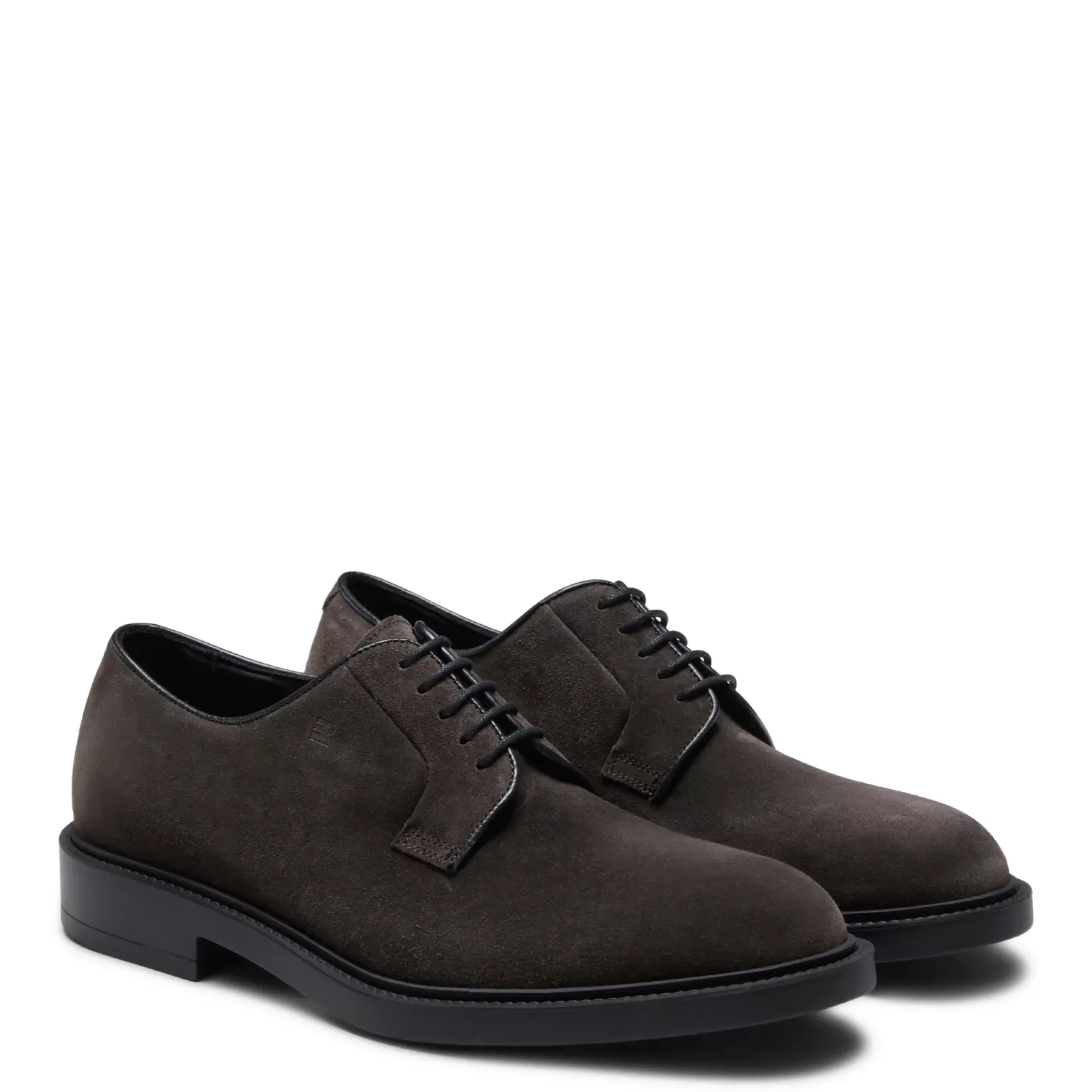 Fratelli Rossetti Charcoal grey suede Derby shoe|^ Lace-up Shoes