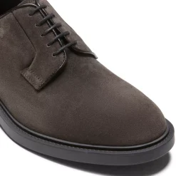 Fratelli Rossetti Charcoal grey suede Derby shoe|^ Lace-up Shoes