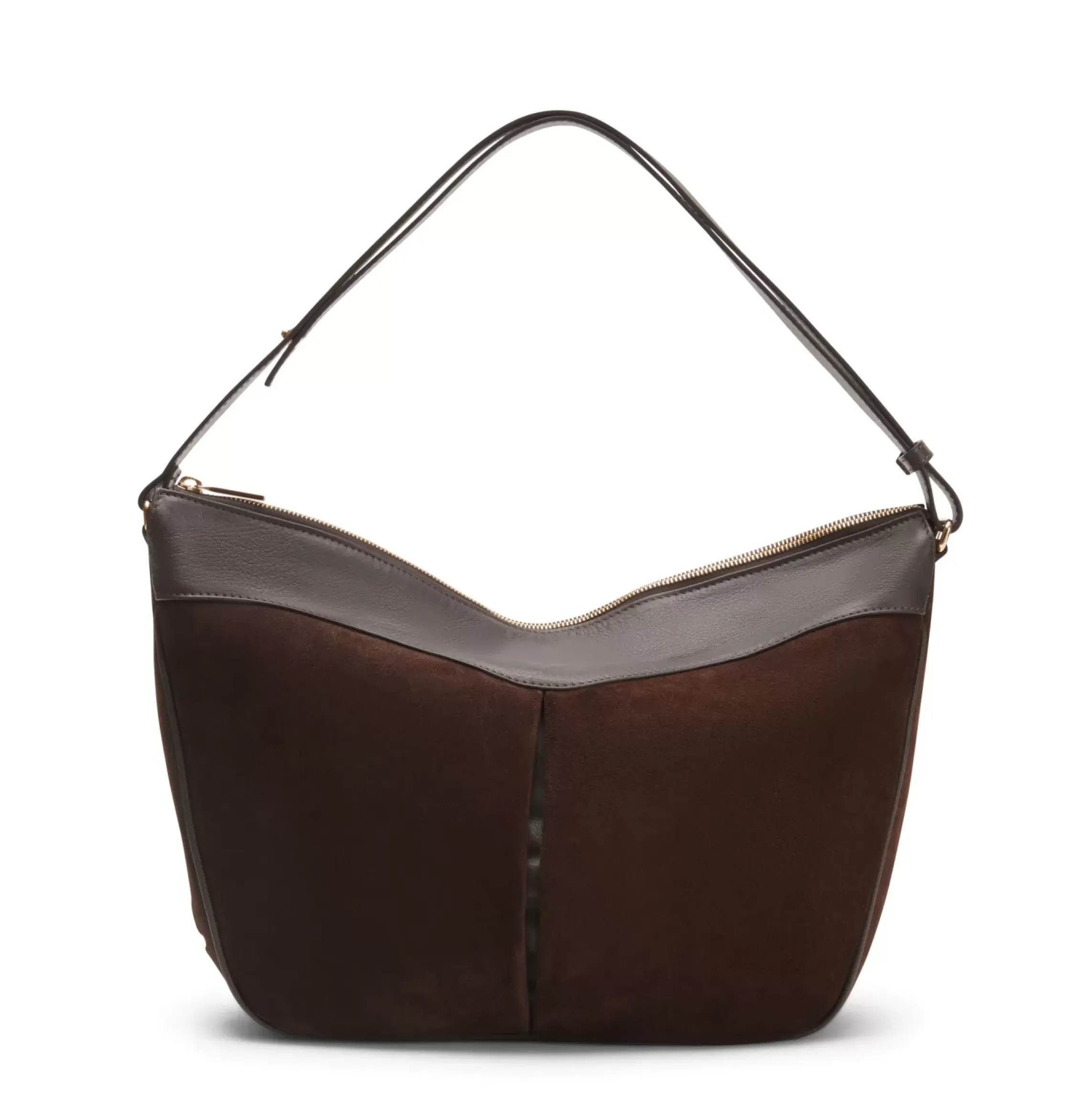Fratelli Rossetti Cocoa brown suede Claire shoulder bag|^ Bags