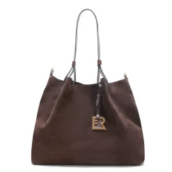 Fratelli Rossetti Cocoa brown suede tote bag|^ Bags