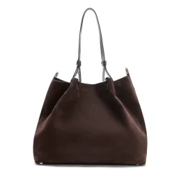 Fratelli Rossetti Cocoa brown suede tote bag|^ Bags