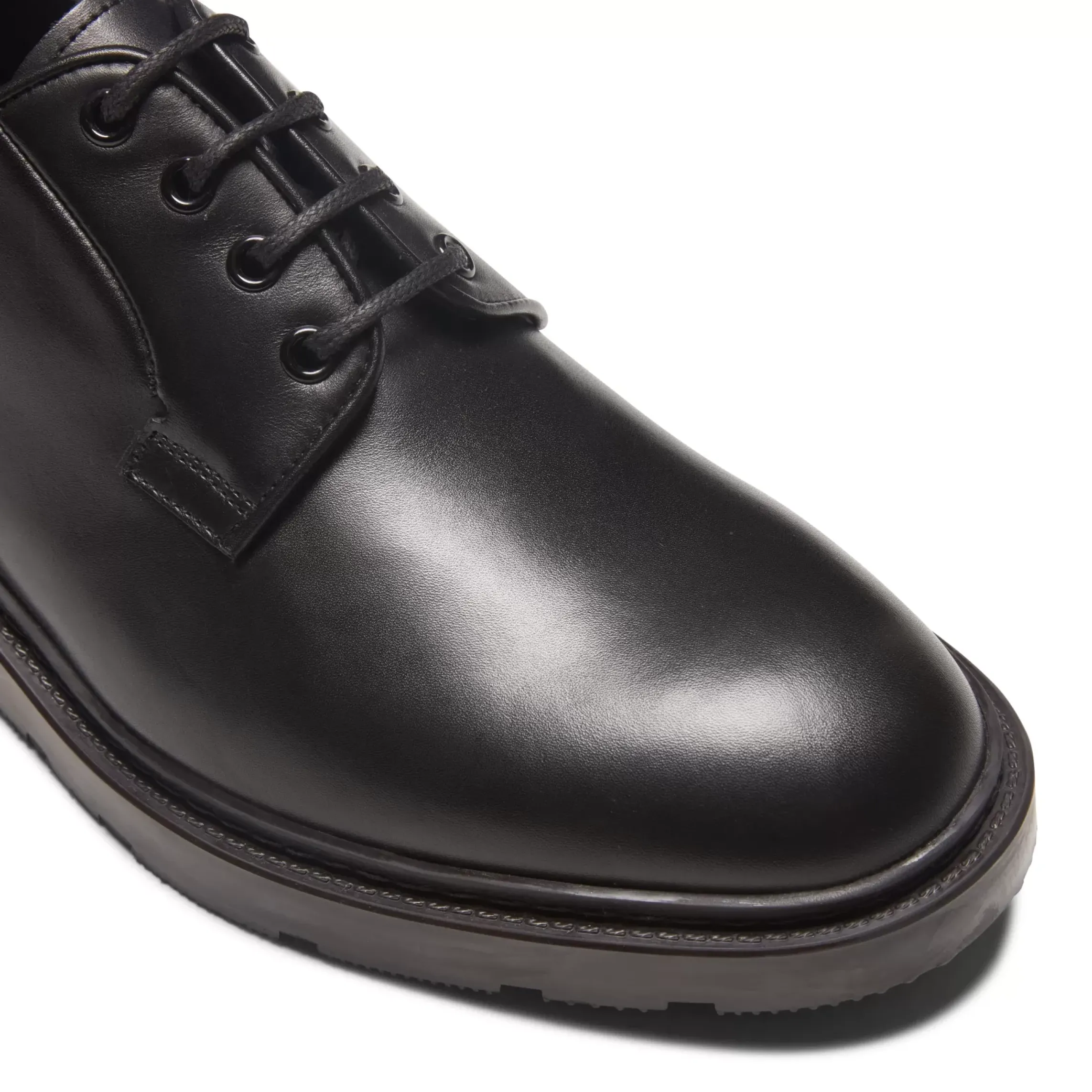 Fratelli Rossetti Derby shoe in black leather|^ Lace-up Shoes