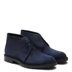 Fratelli Rossetti Desert boot in navy blue suede|^ Ankle Boots