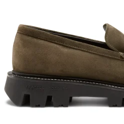 Fratelli Rossetti Fiocchetto Patch Registered Design loafer in forest green suede|^ Loafers