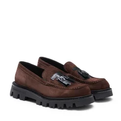 Fratelli Rossetti Fiocchetto Patch Registered Design loafer in tan suede|^ Loafers