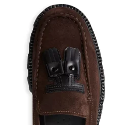Fratelli Rossetti Fiocchetto Patch Registered Design loafer in tan suede|^ Loafers