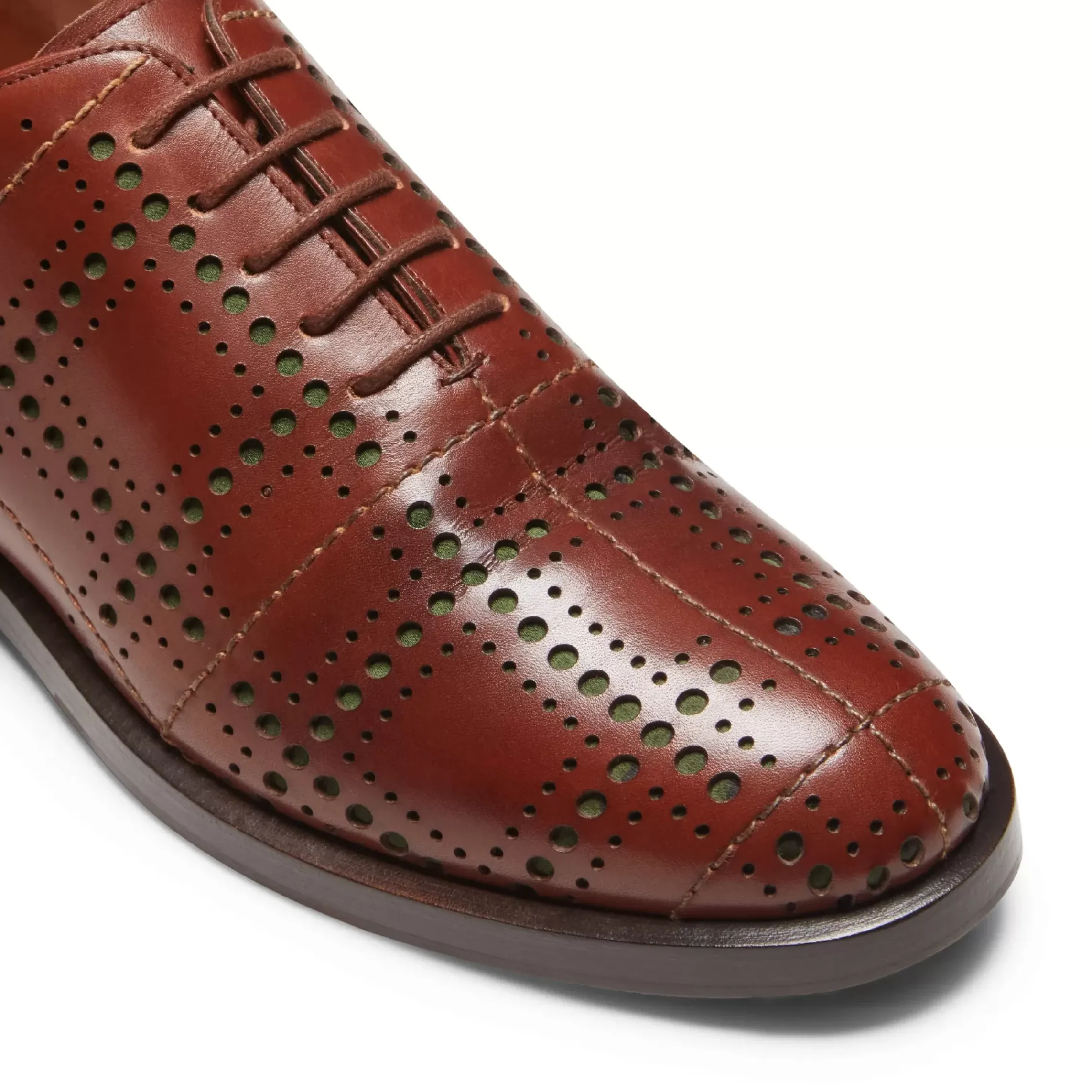 Fratelli Rossetti Mahogany leather Tartan Oxford shoe|^ Lace-up Shoes