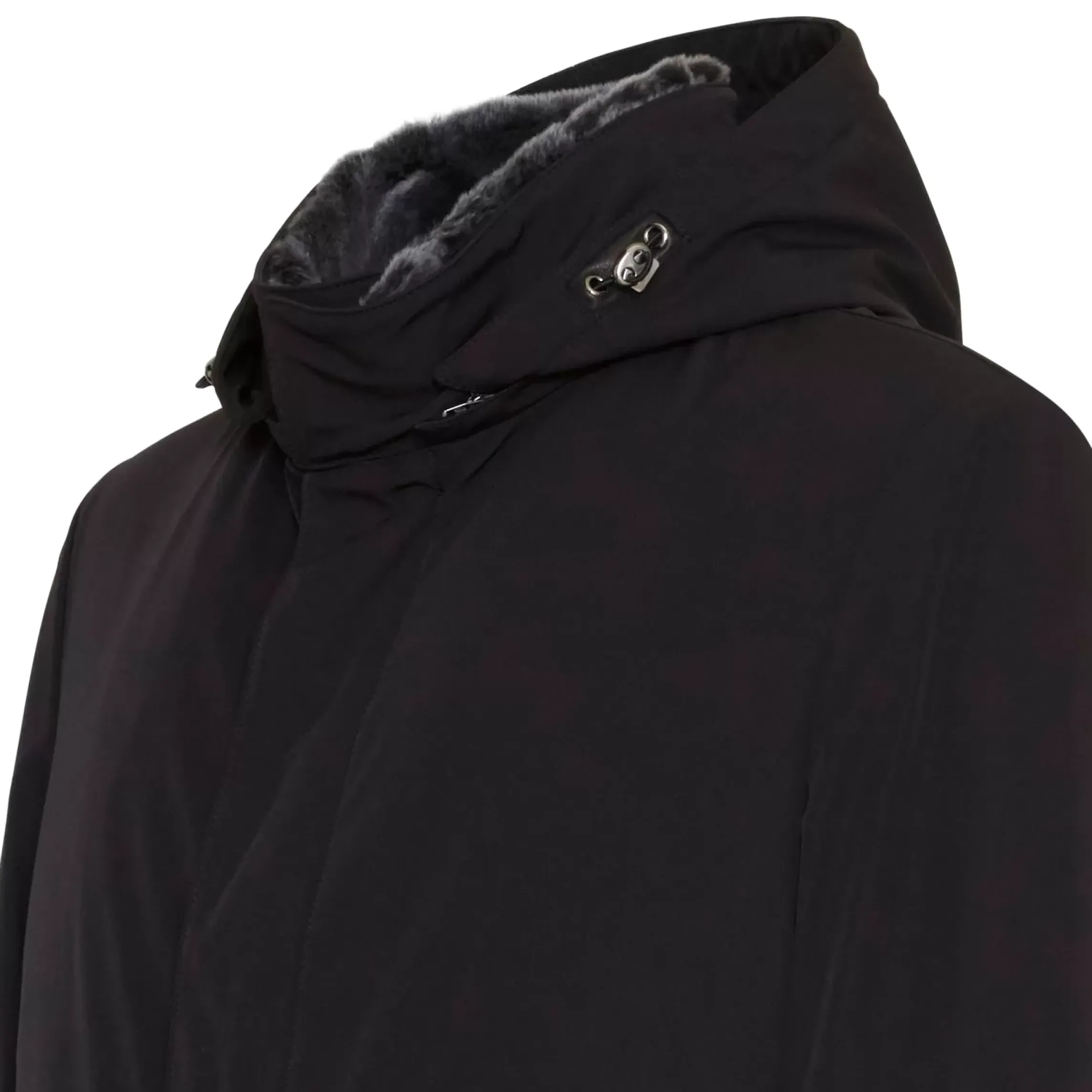 Fratelli Rossetti Men’s black jacket in shearling and technical fabric|^ Outerwear