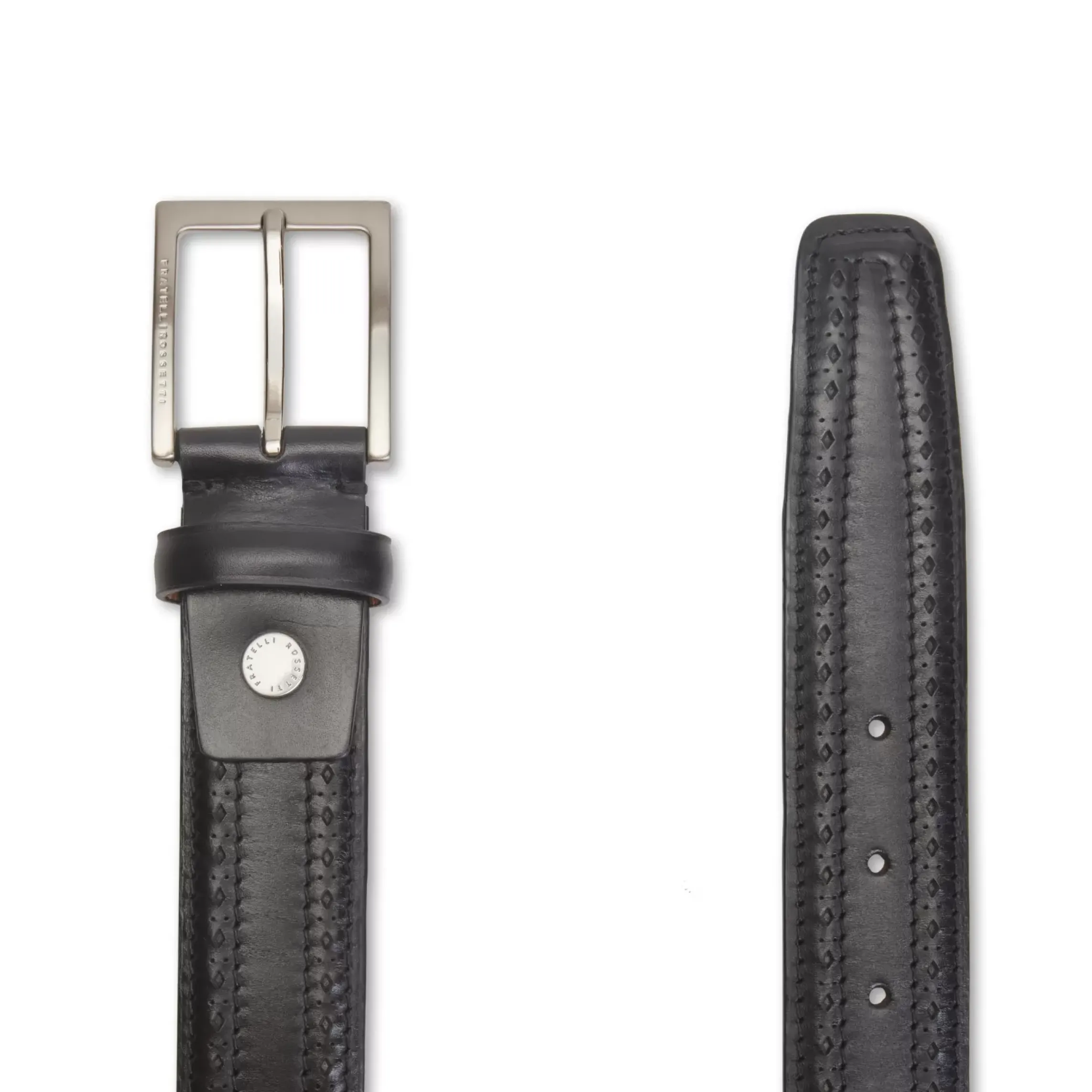 Fratelli Rossetti Men’s black leather belt|^ Belts