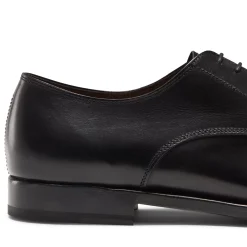 Fratelli Rossetti Men’s black leather lace-up Derby shoe|^ Lace-up Shoes