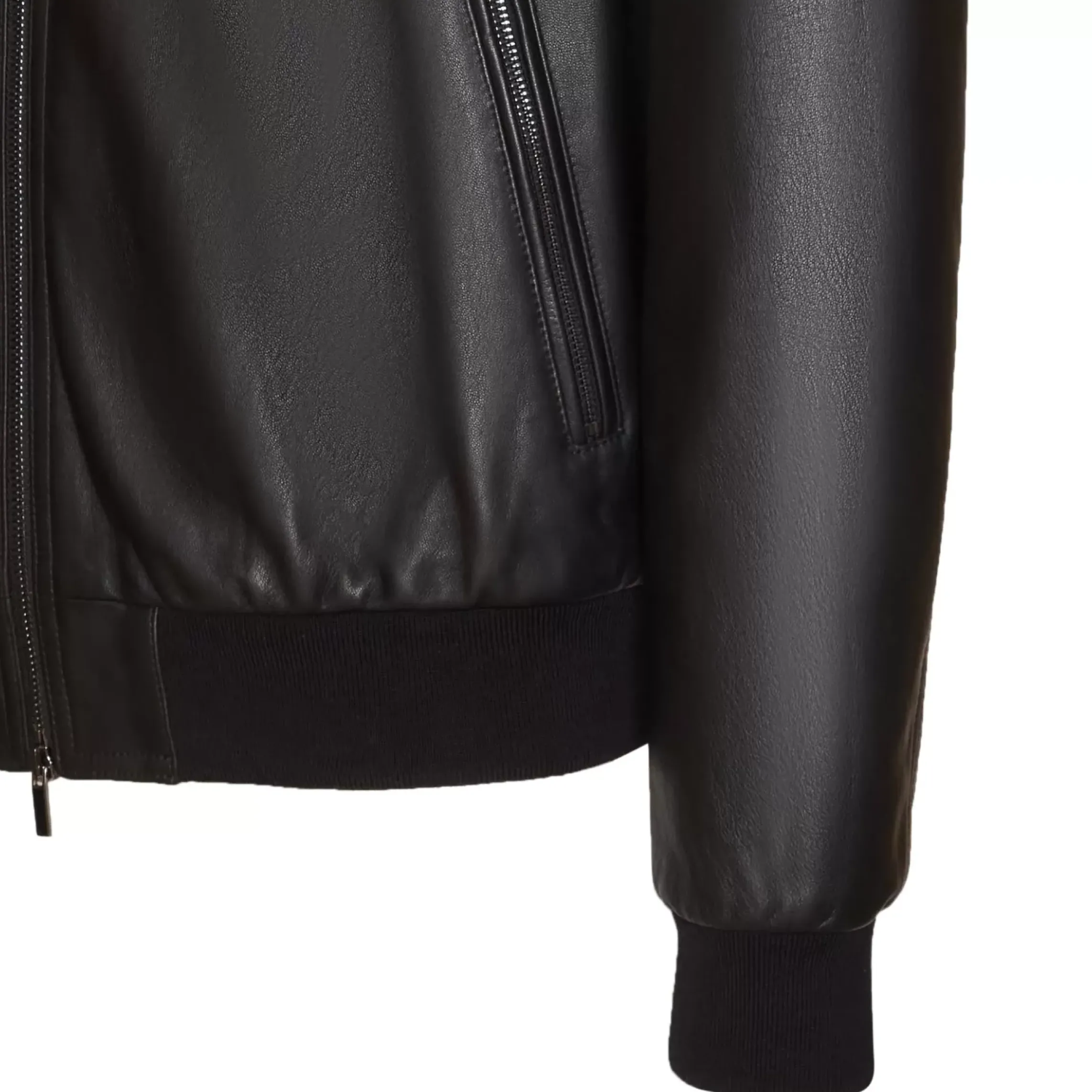 Fratelli Rossetti Men’s black nappa leather jacket|^ Outerwear