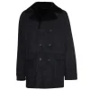 Fratelli Rossetti Men’s blue shearling coat|^ Outerwear