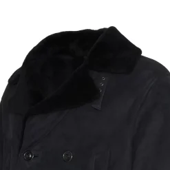 Fratelli Rossetti Men’s blue shearling coat|^ Outerwear
