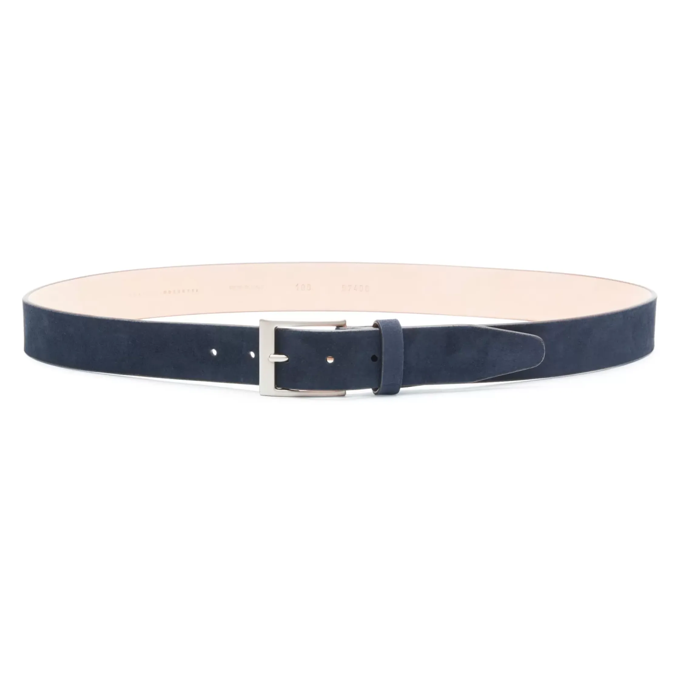 Fratelli Rossetti Navy blue suede men's belt|^ Belts