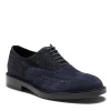 Fratelli Rossetti Navy blue suede Oxford shoe|^ Lace-up Shoes
