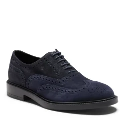Fratelli Rossetti Navy blue suede Oxford shoe|^ Lace-up Shoes