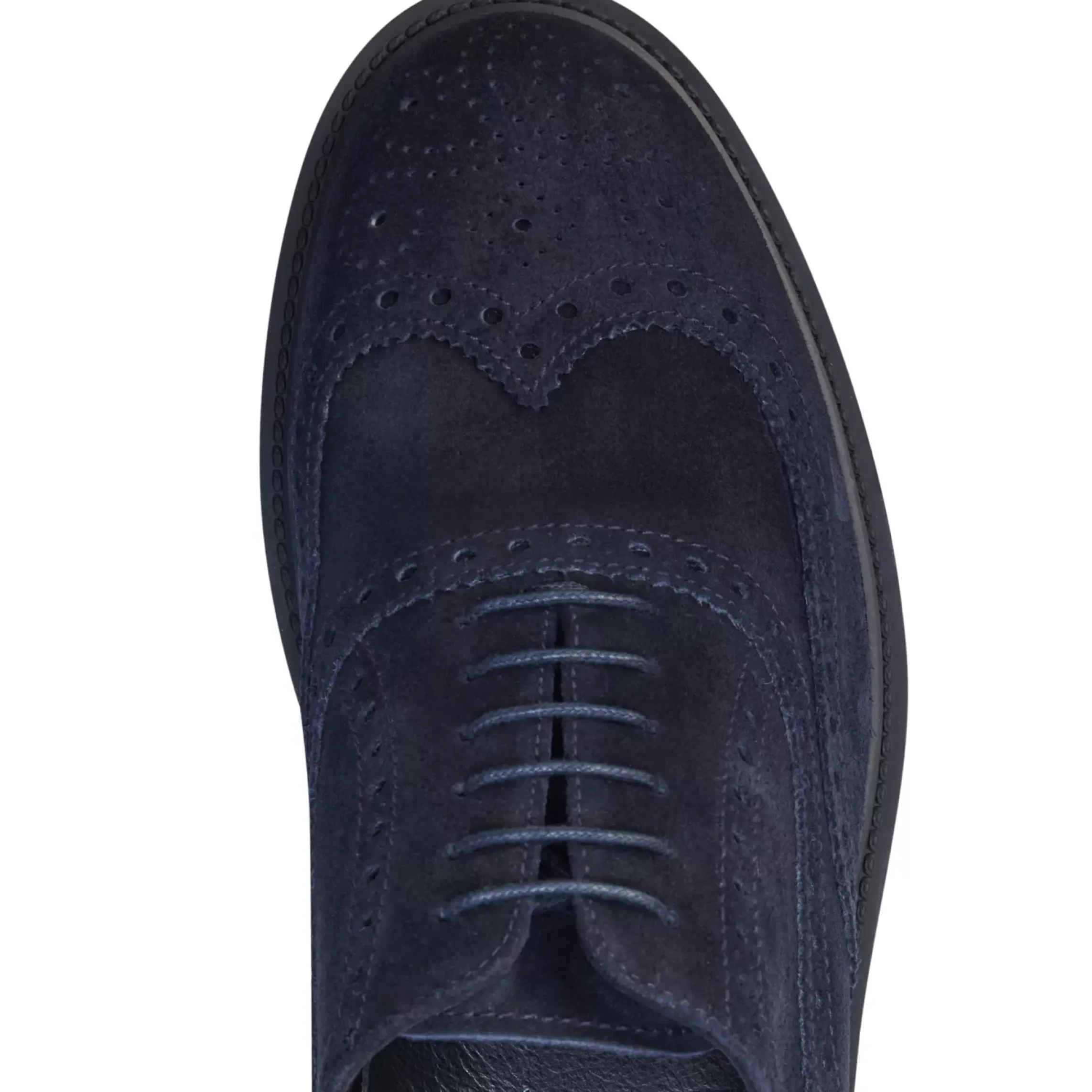 Fratelli Rossetti Navy blue suede Oxford shoe|^ Lace-up Shoes