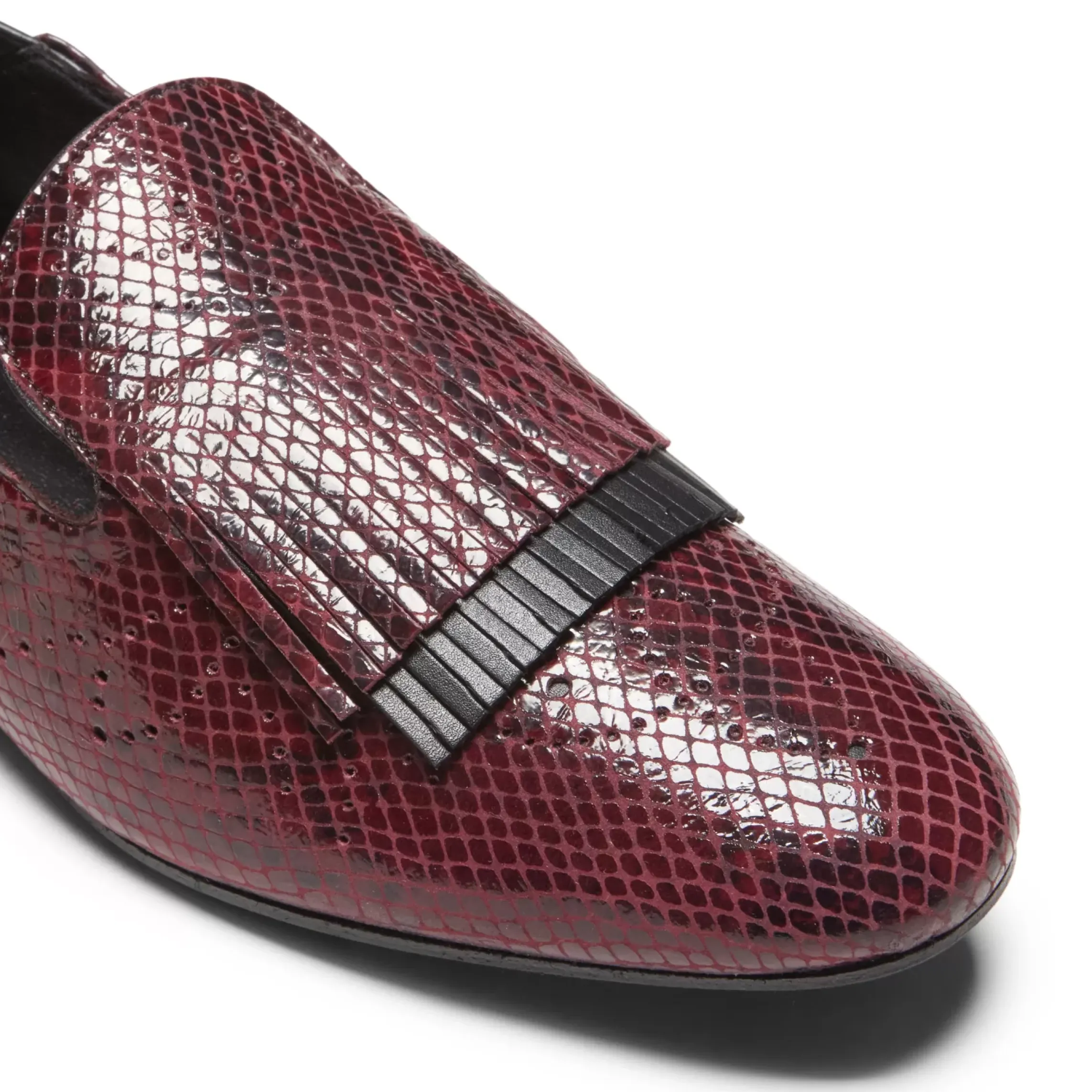 Fratelli Rossetti Plum leather Hobo slipper|^ Slip On