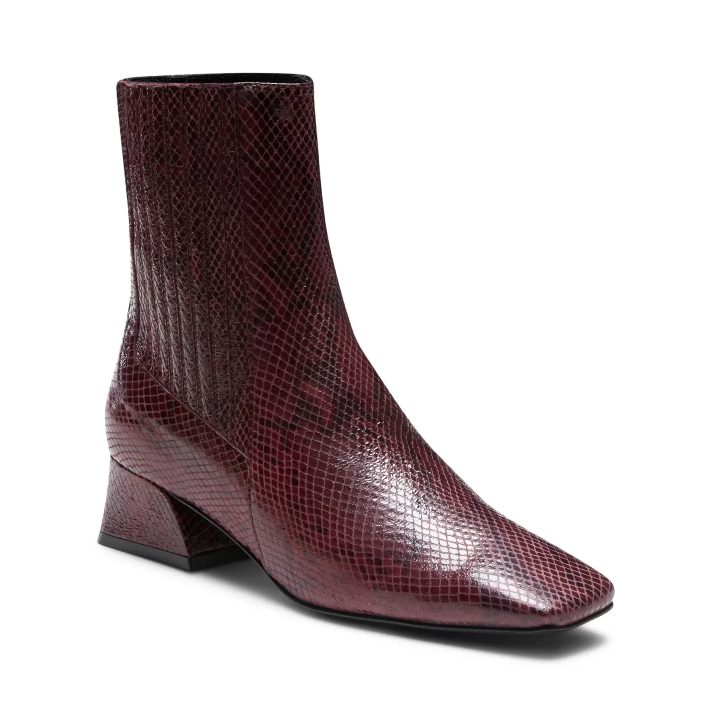 Fratelli Rossetti Plum-coloured leather ankle boot|^ Ankle Boots