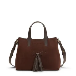 Fratelli Rossetti Small cocoa brown suede Hobo tote bag|^ Bags