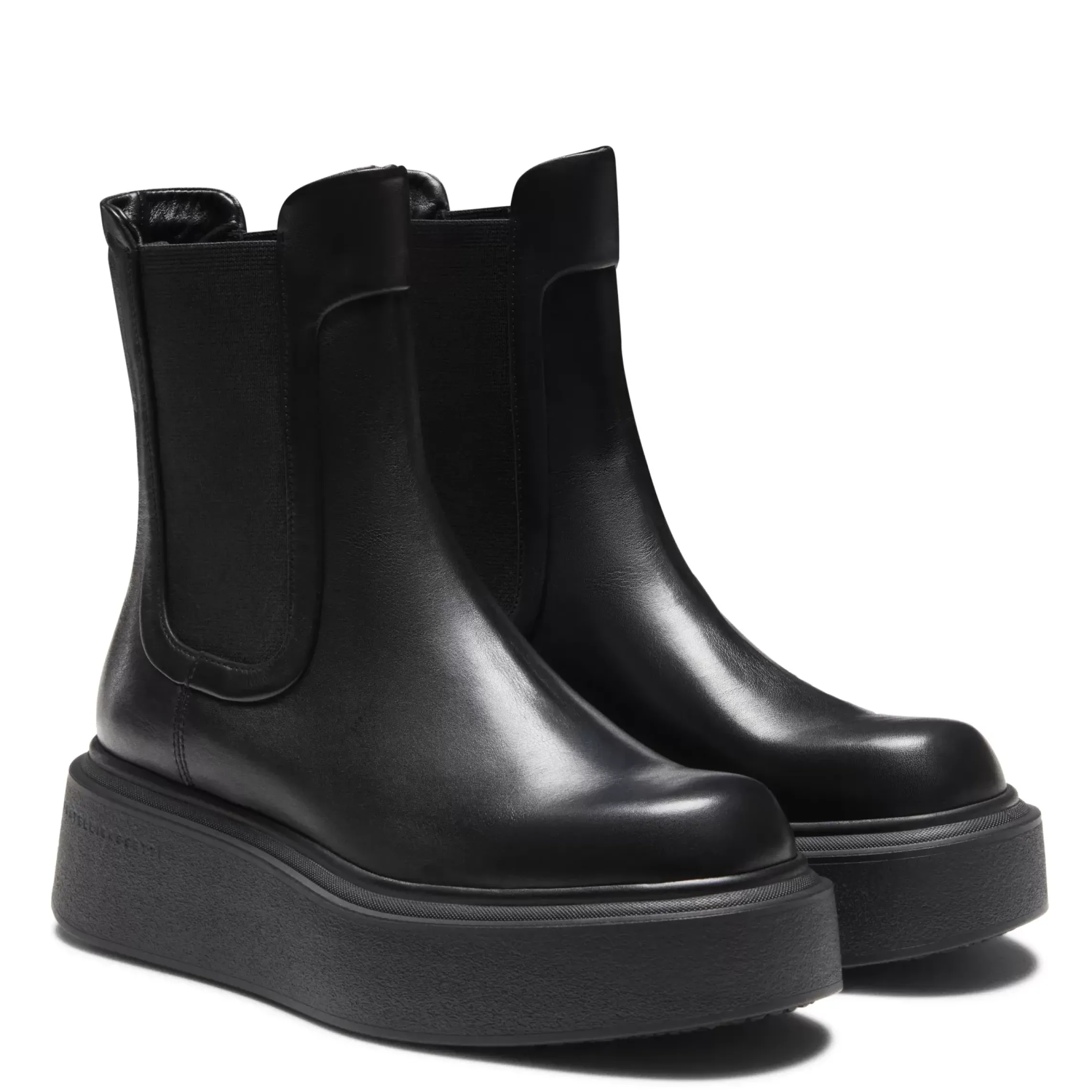 Fratelli Rossetti Women's black leather Beatle boot|^ Ankle Boots