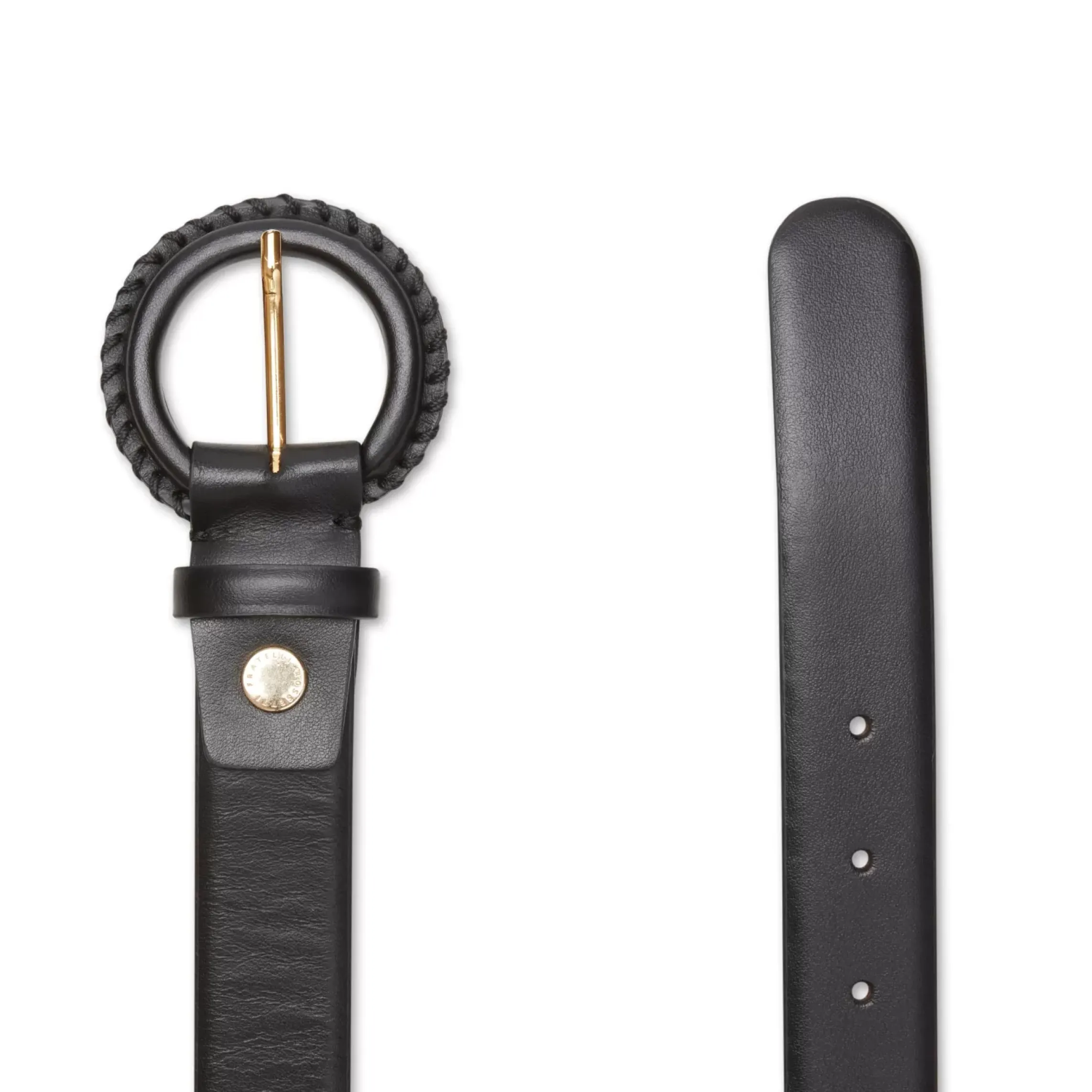 Fratelli Rossetti Women's black leather belt|^ Belts