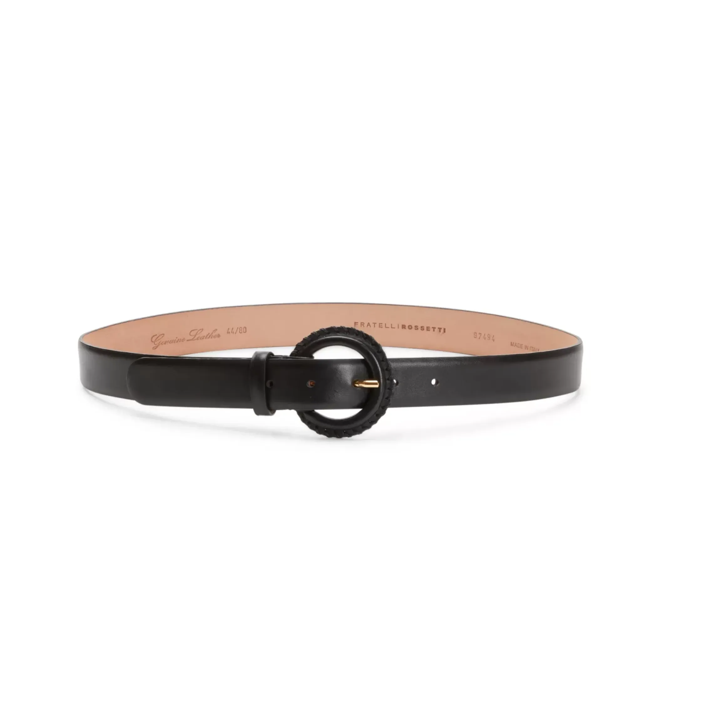 Fratelli Rossetti Women's black leather belt|^ Belts