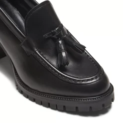 Fratelli Rossetti Women's black leather Brera loafer|^ Loafers