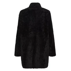 Fratelli Rossetti Women's black reversible nylon and shearling combined coat|^ Outerwear