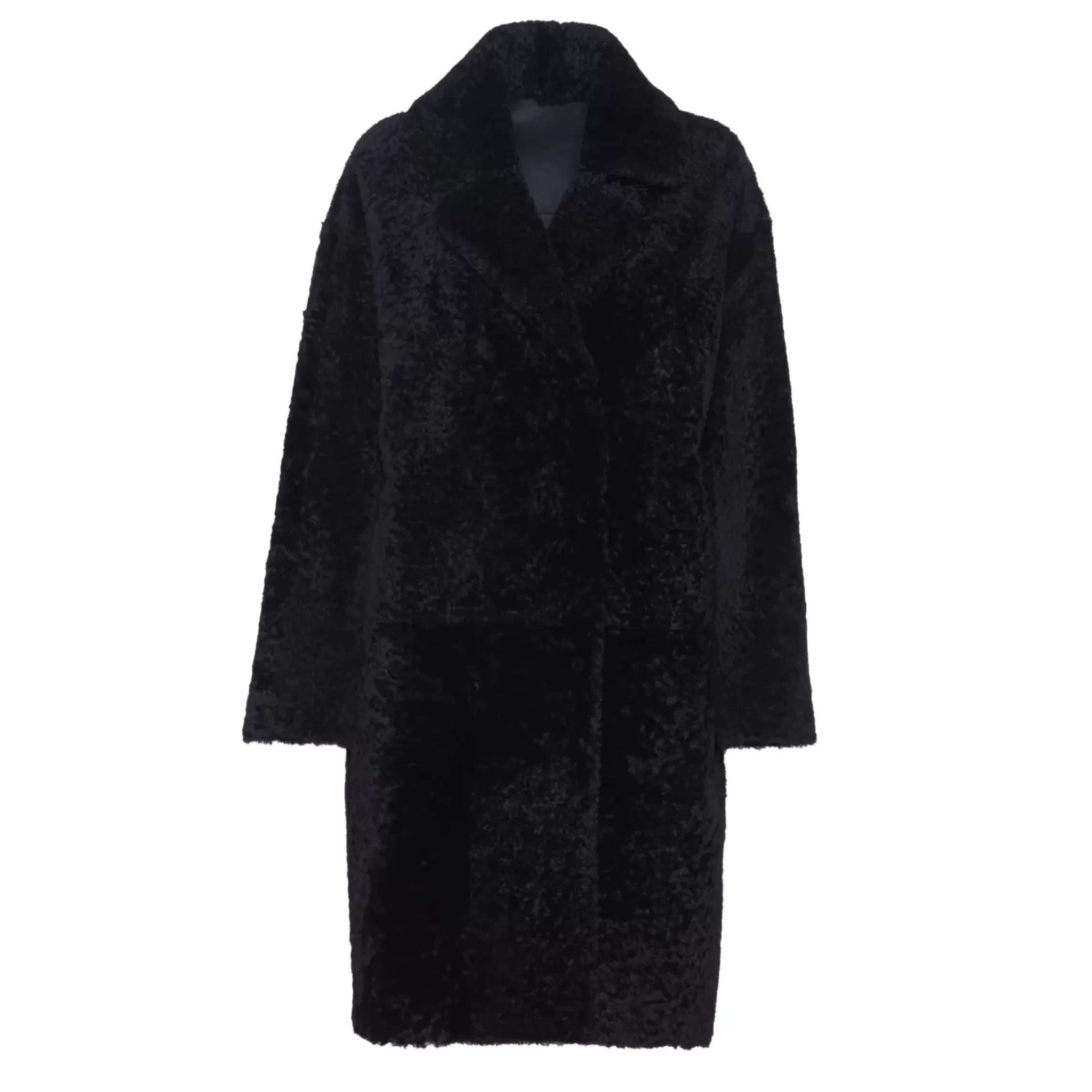 Fratelli Rossetti Women’s black shearling coat|^ Outerwear