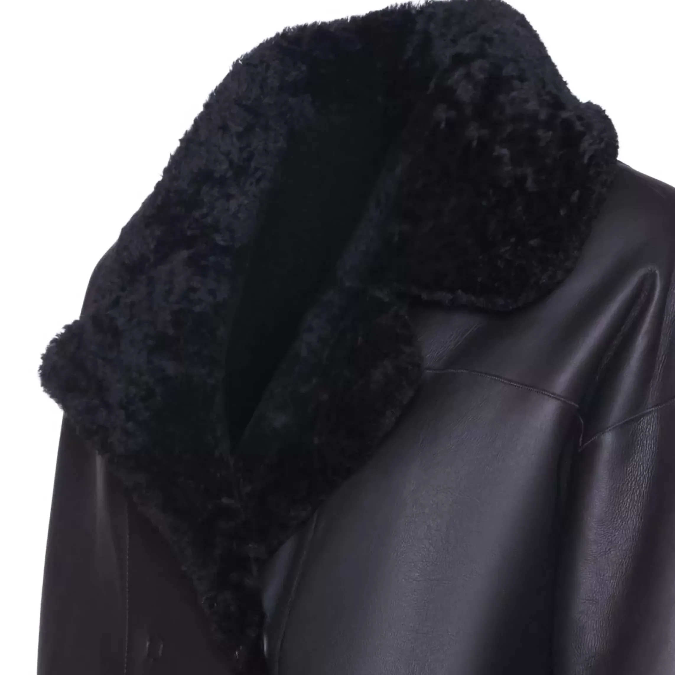 Fratelli Rossetti Women’s black shearling coat|^ Outerwear
