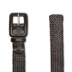 Fratelli Rossetti Women's black woven leather belt |^ Accessories