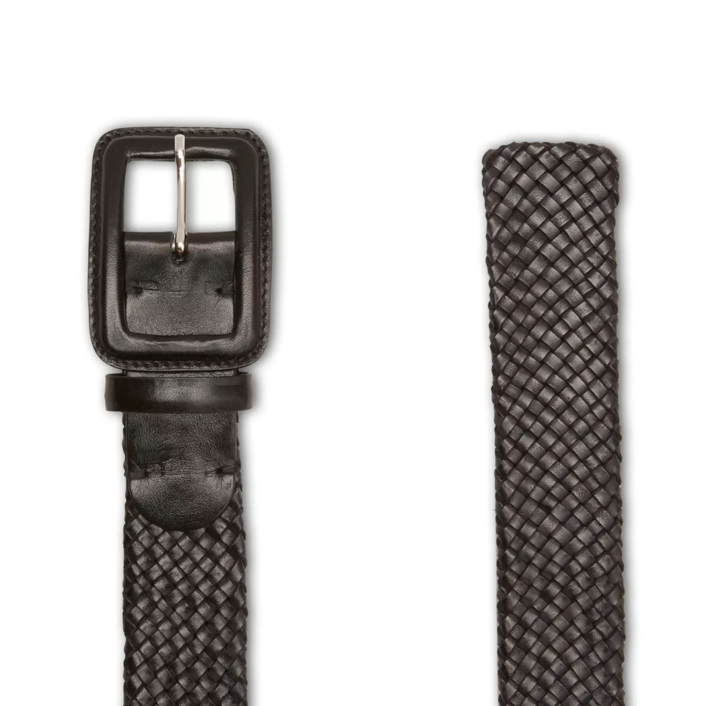 Fratelli Rossetti Women's black woven leather belt |^ Accessories