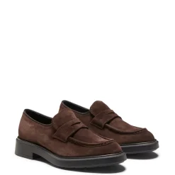 Fratelli Rossetti Women's cocoa brown suede loafer|^ Loafers