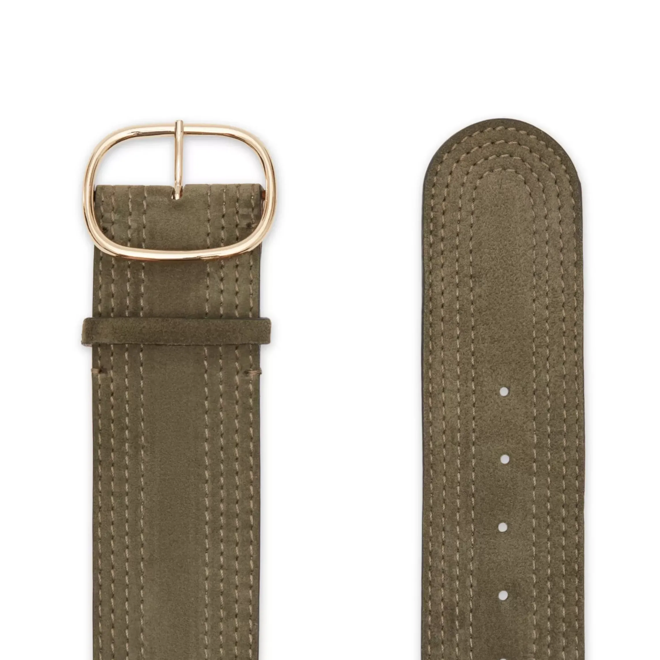 Fratelli Rossetti Women's forest green suede belt|^ Belts