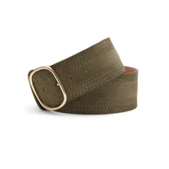 Fratelli Rossetti Women's forest green suede belt|^ Accessories