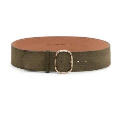 Fratelli Rossetti Women's forest green suede belt|^ Accessories