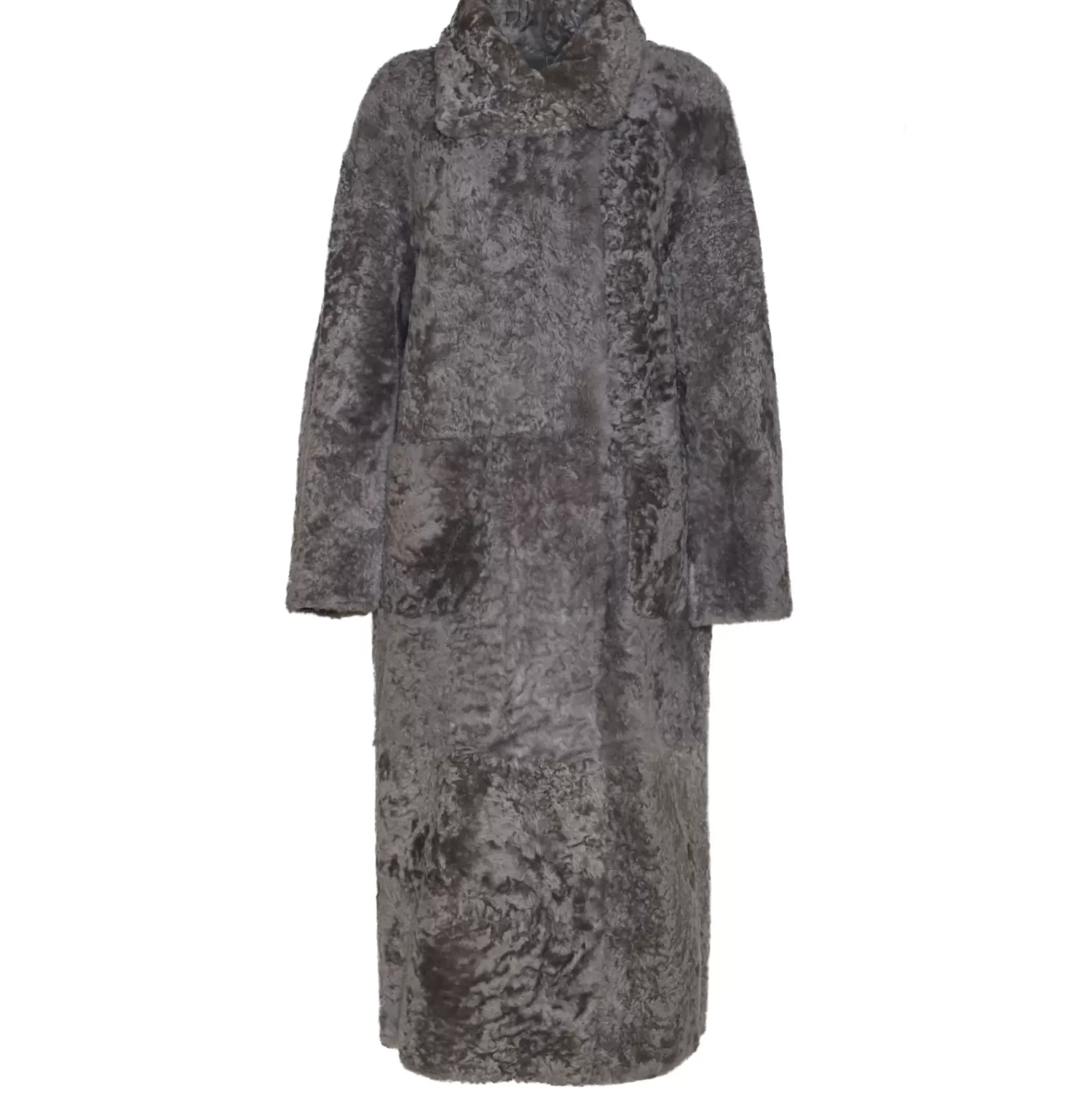 Fratelli Rossetti Women’s grey shearling coat|^ Outerwear