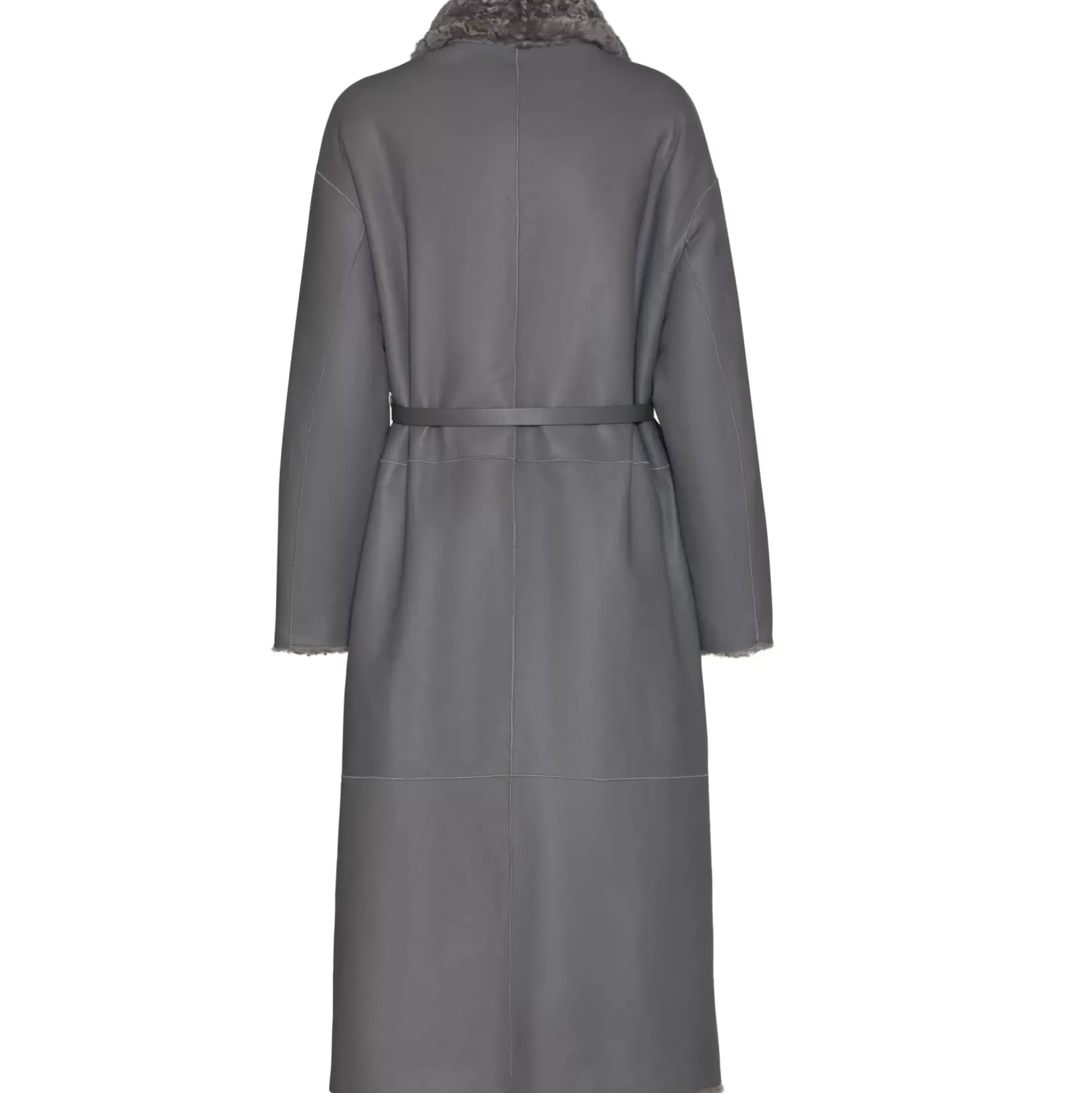 Fratelli Rossetti Women’s grey shearling coat|^ Outerwear