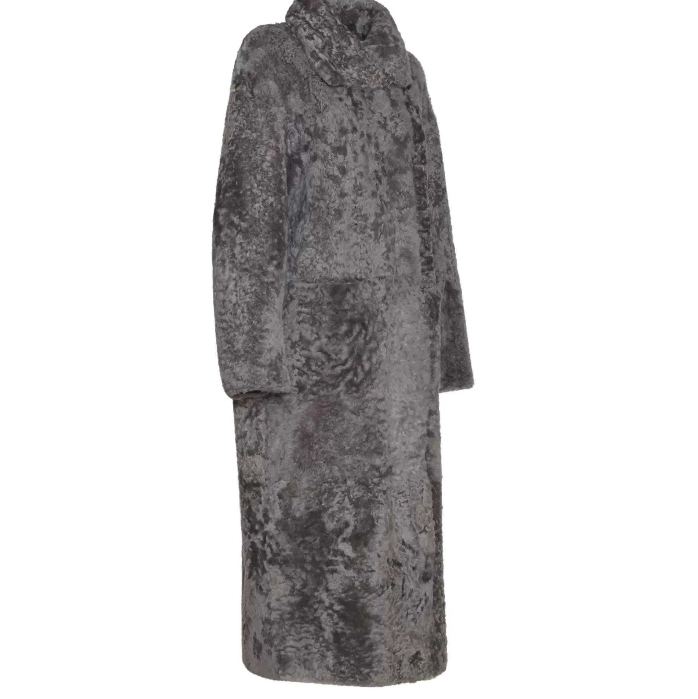 Fratelli Rossetti Women’s grey shearling coat|^ Outerwear